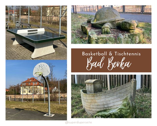 Urlauber, Touristen nutzen gerne die angebotenen Freizeitmöglichkeiten in Bad Berka. Ob Basketball oder Tischtennis, viele Gäste unserer Ferienwohnungen lieben die kurzen Wege zum Streetballplatz.